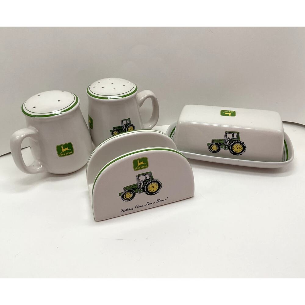 Gibson John Deere Ceramic Kitchen Table Set of 5